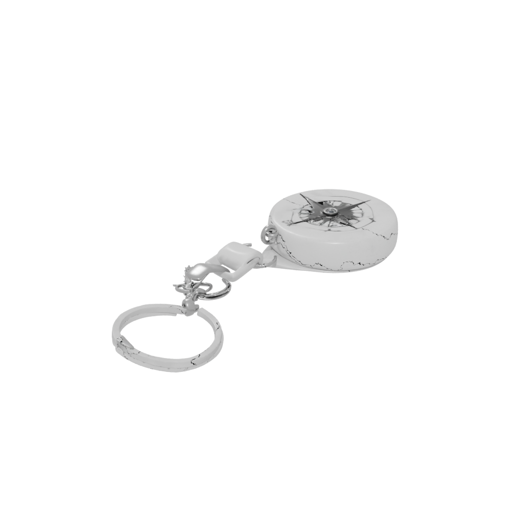 Marble Outline Compass Charm