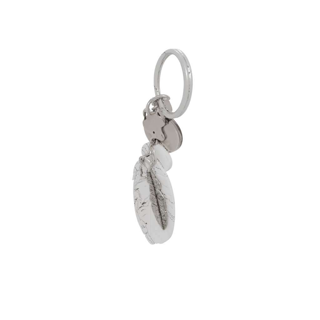 Marble Outline Feather Charm