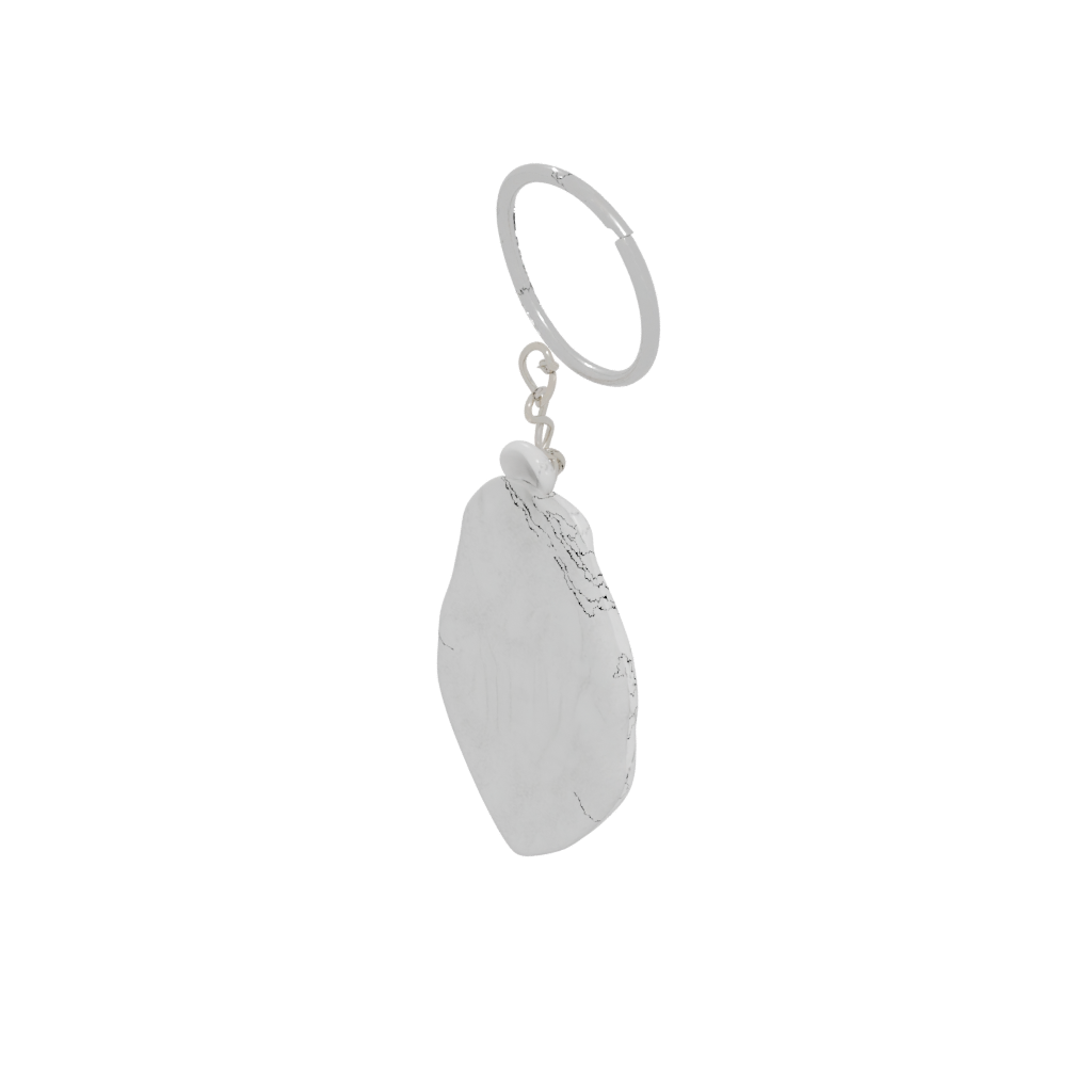 Marble Outline Leaf Charm