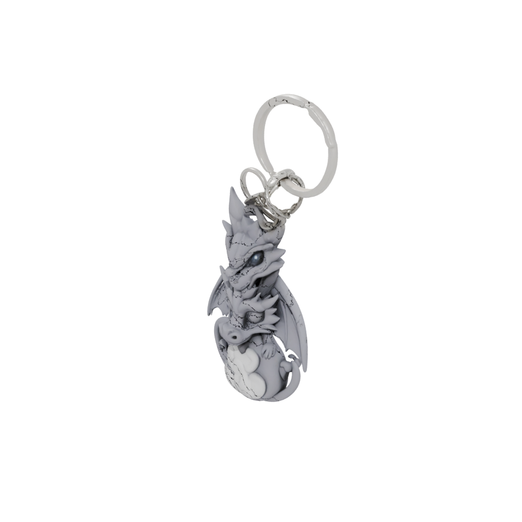 Marble Outline Mini Dragon Charm