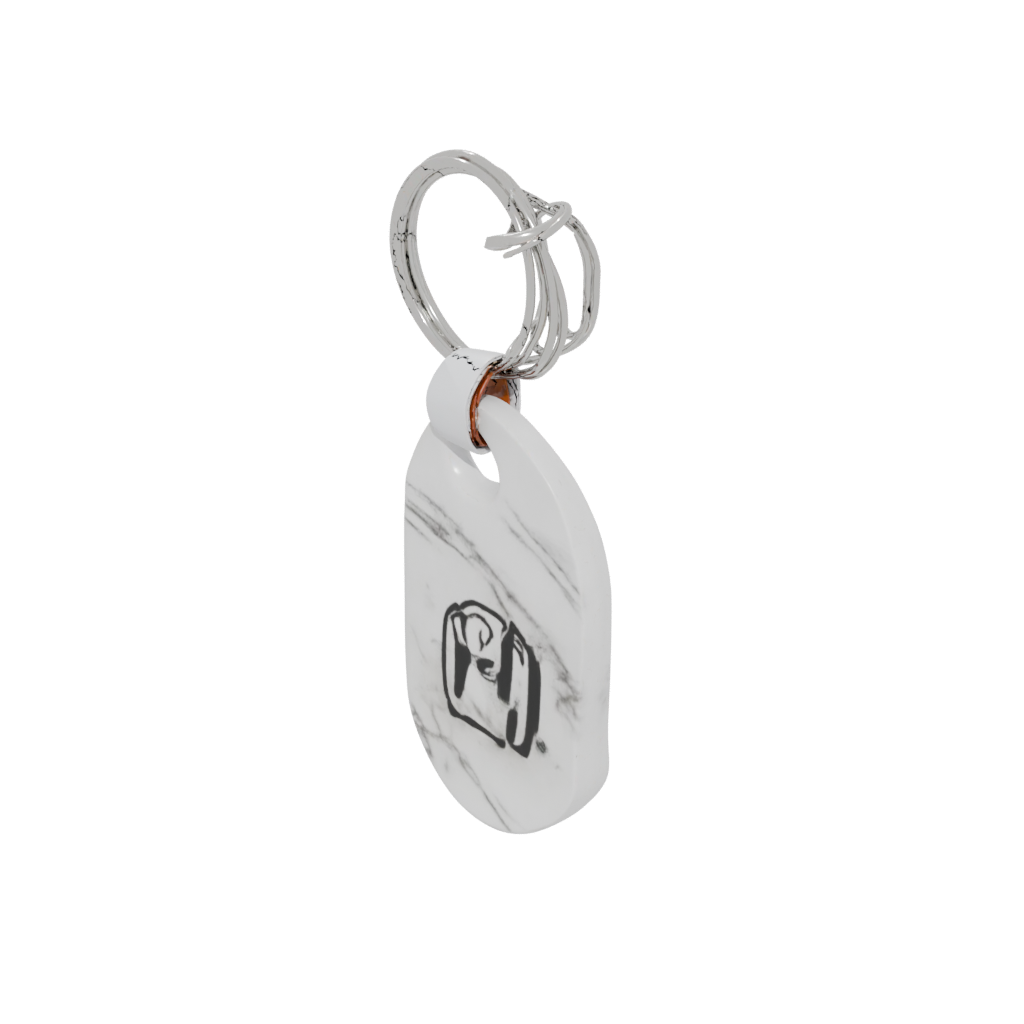 Marble Outline Monogram Initial I
