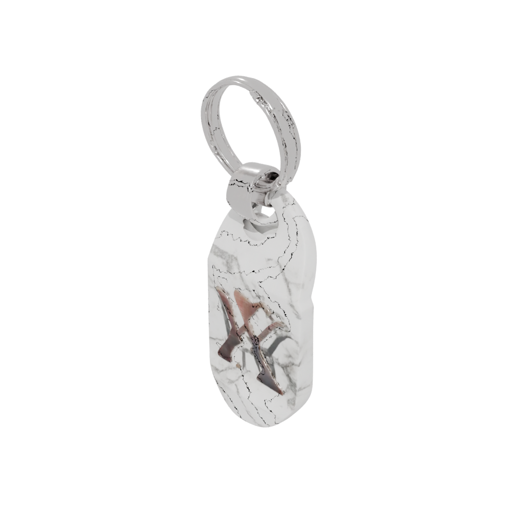 Marble Outline Monogram Initial X