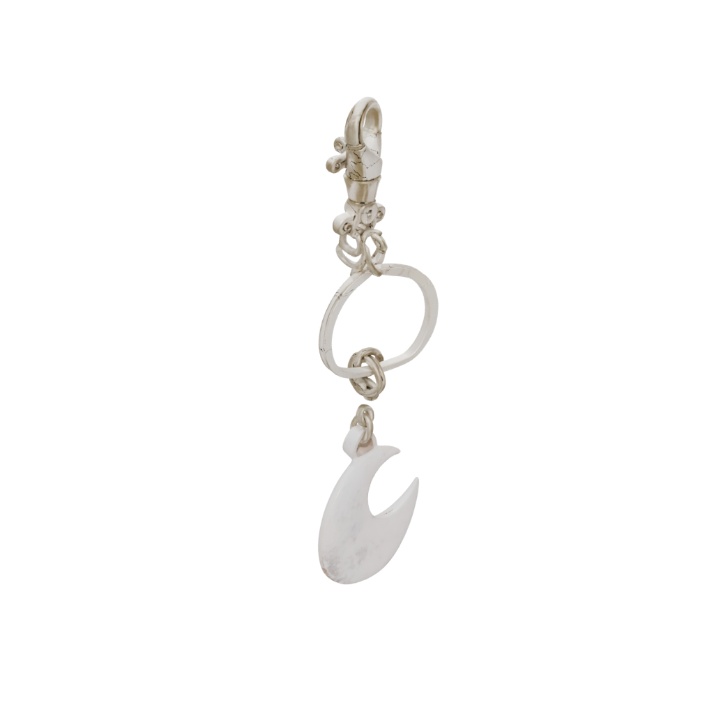 Marble Outline Moon Crescent Charm