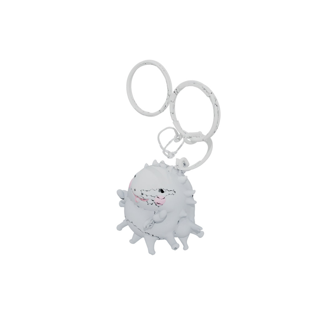 Marble Outline Tiny Axolotl Charm