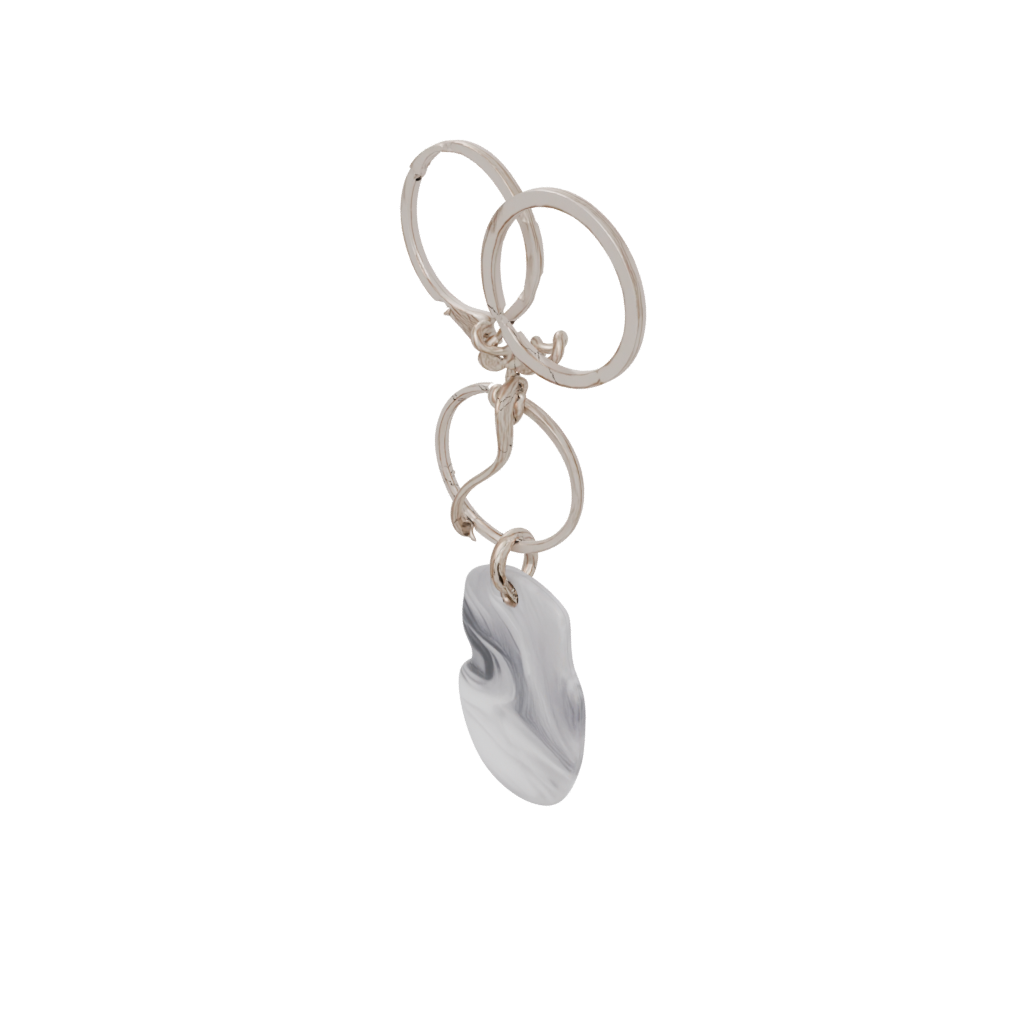 Marble Outline Wave Charm