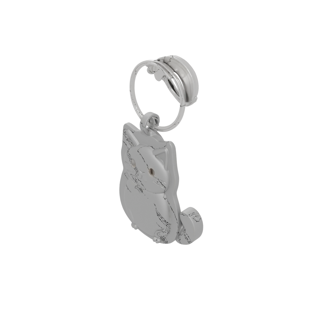 Mini 3D Cat Silhouette Charm