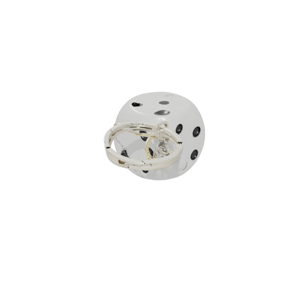 Mini 3D Dice Holder Keychain