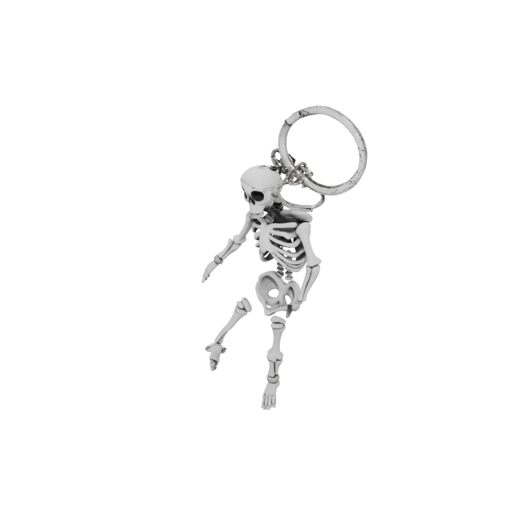 Mini 3D Key Skeleton Charm