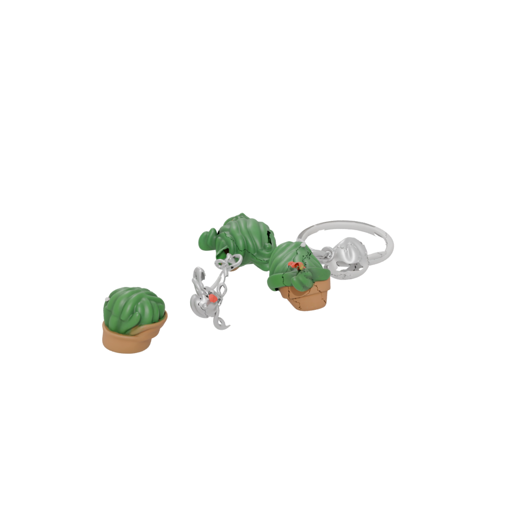 Mini 3D Mini Cactus Charm