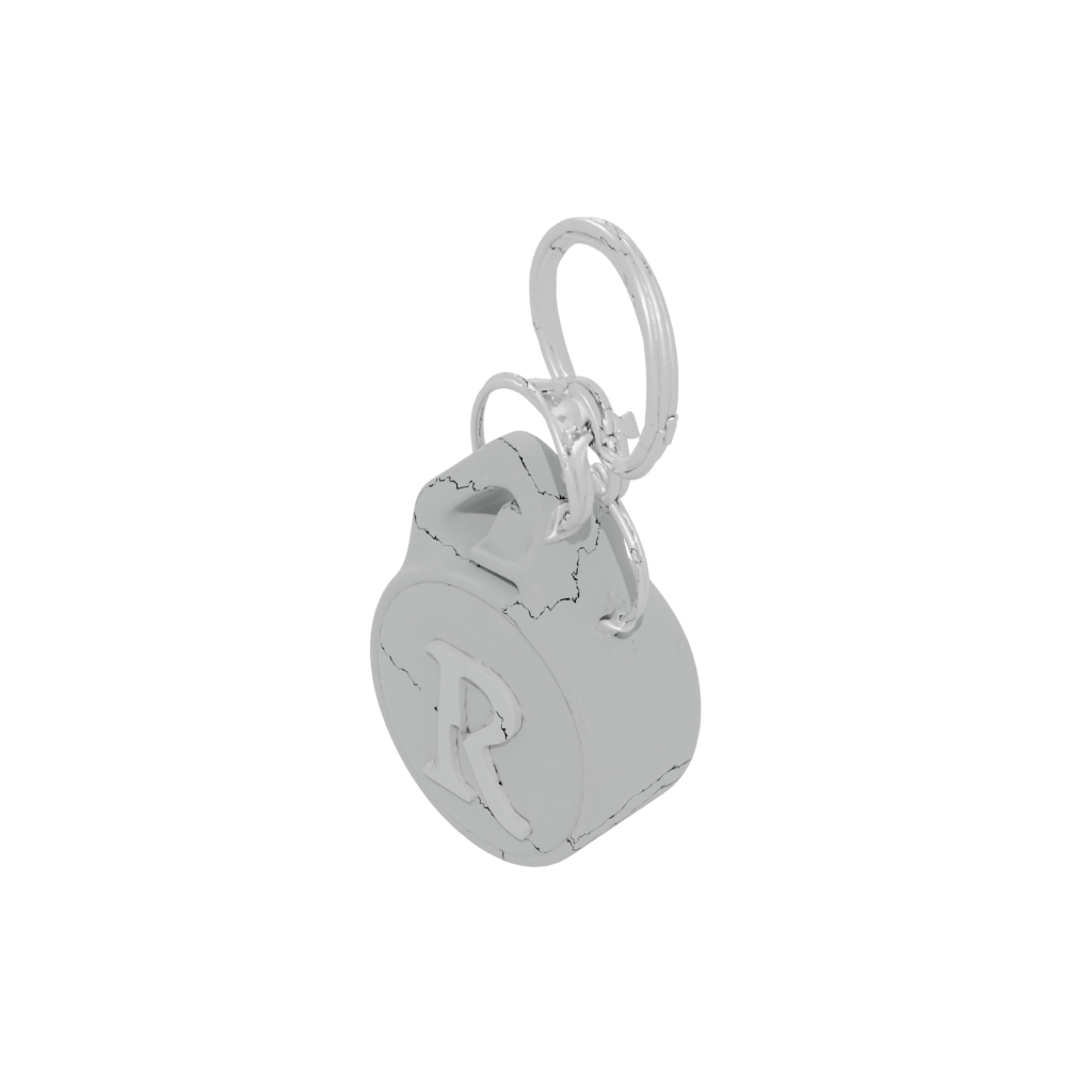 Mini 3D Monogram Initial R