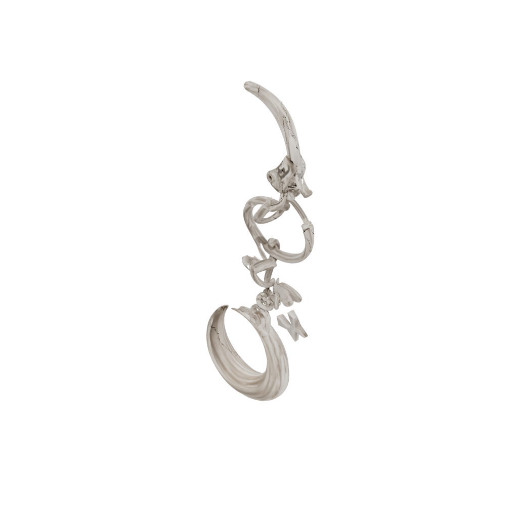 Mini 3D Moon Crescent Charm