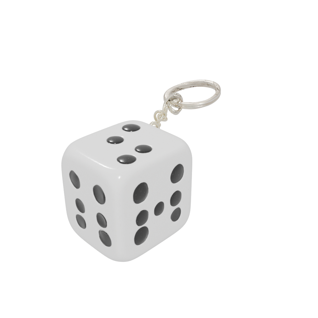 Mini Outline Dice Holder Keychain