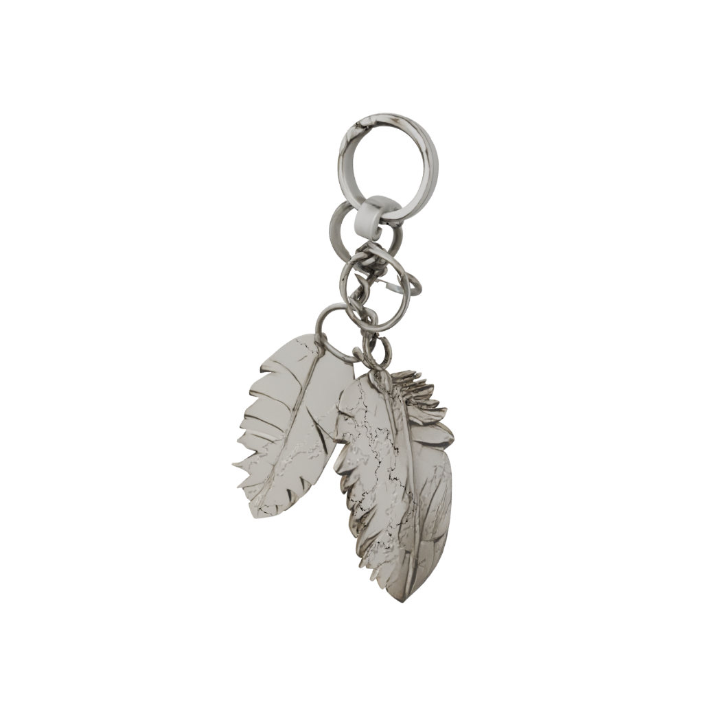 Mini Outline Feather Charm