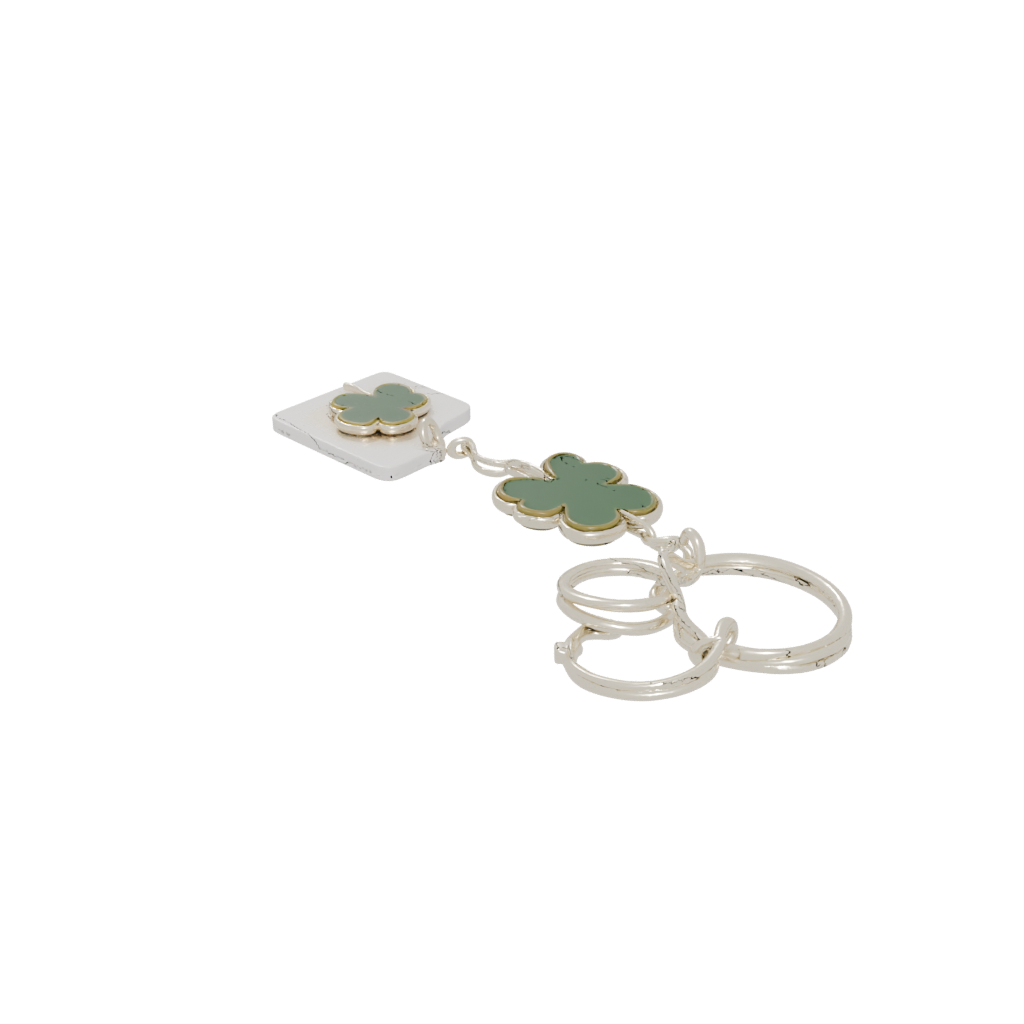 Mini Outline Four-Leaf Clover Charm