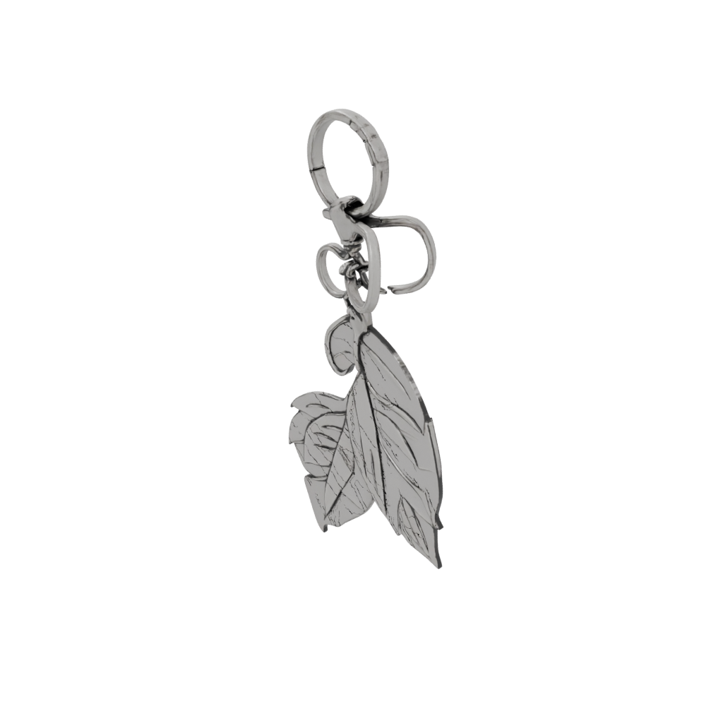 Mini Outline Leaf Charm