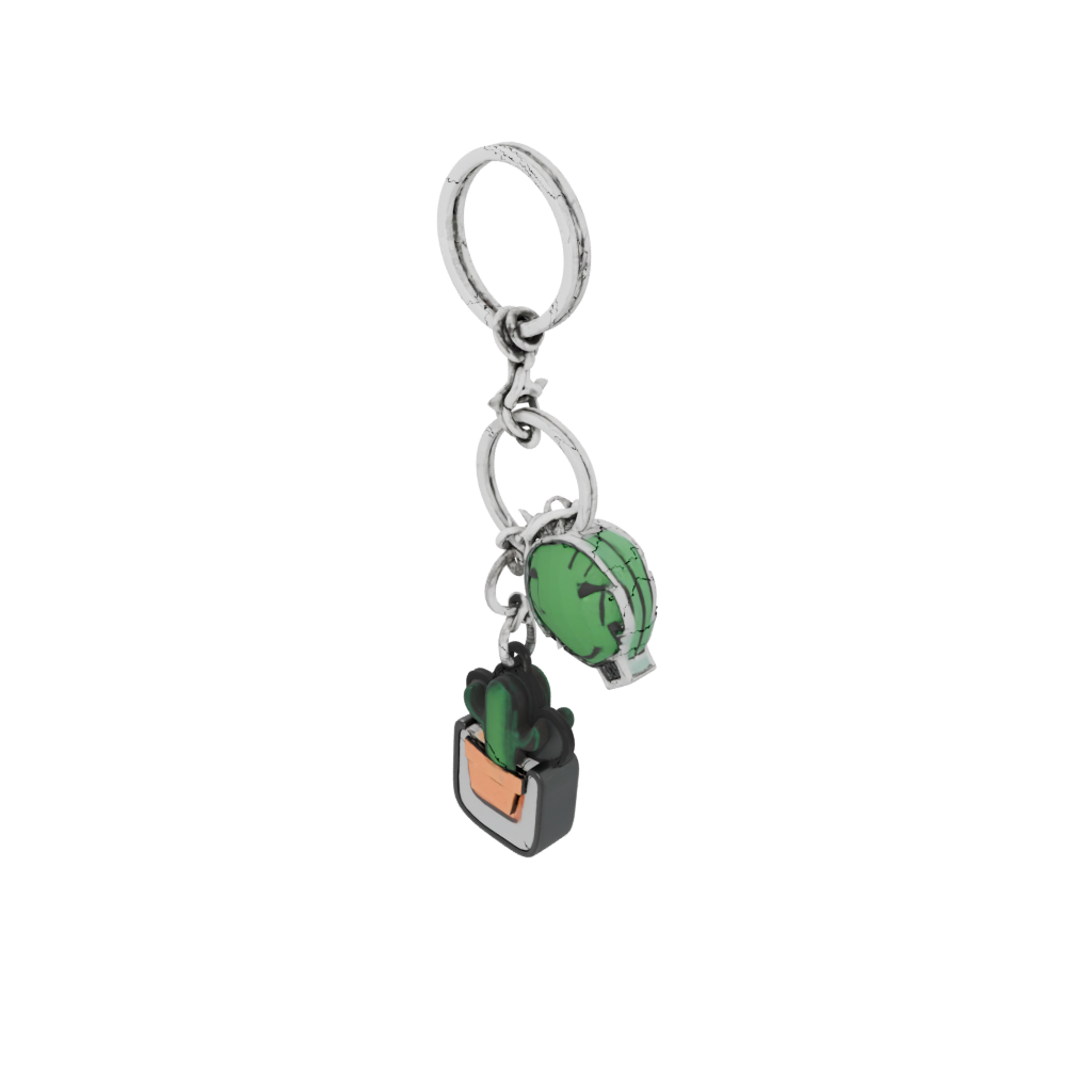Mini Outline Mini Cactus Charm