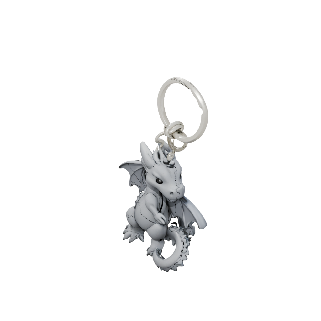 Mini Outline Mini Dragon Charm