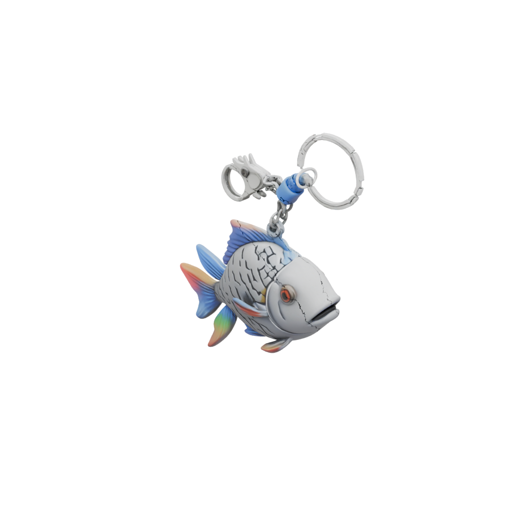 Neon 3D Fish Charm