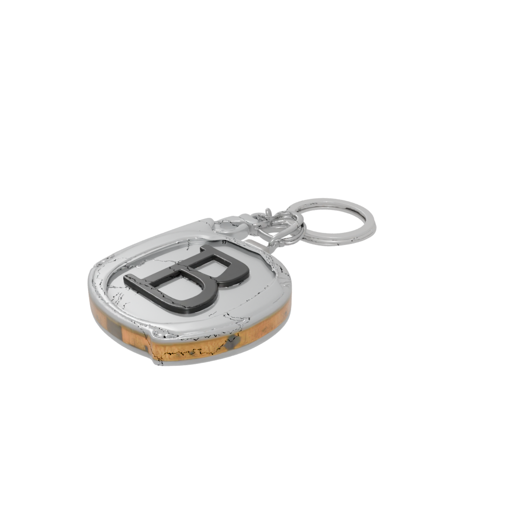 Neon 3D Monogram Initial B