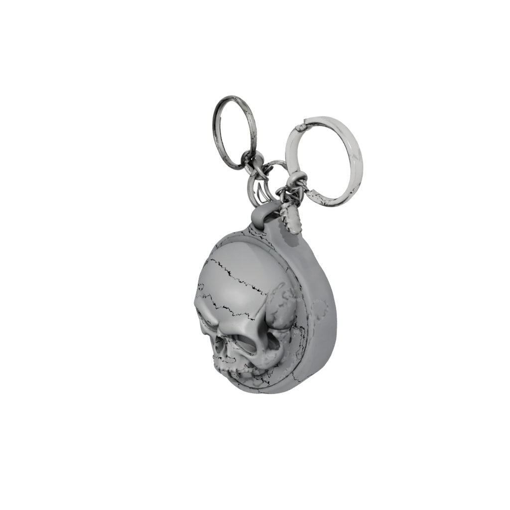 Neon 3D Skull Charm