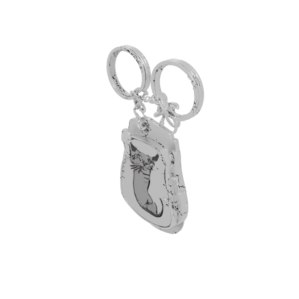 Neon Cat Silhouette Charm