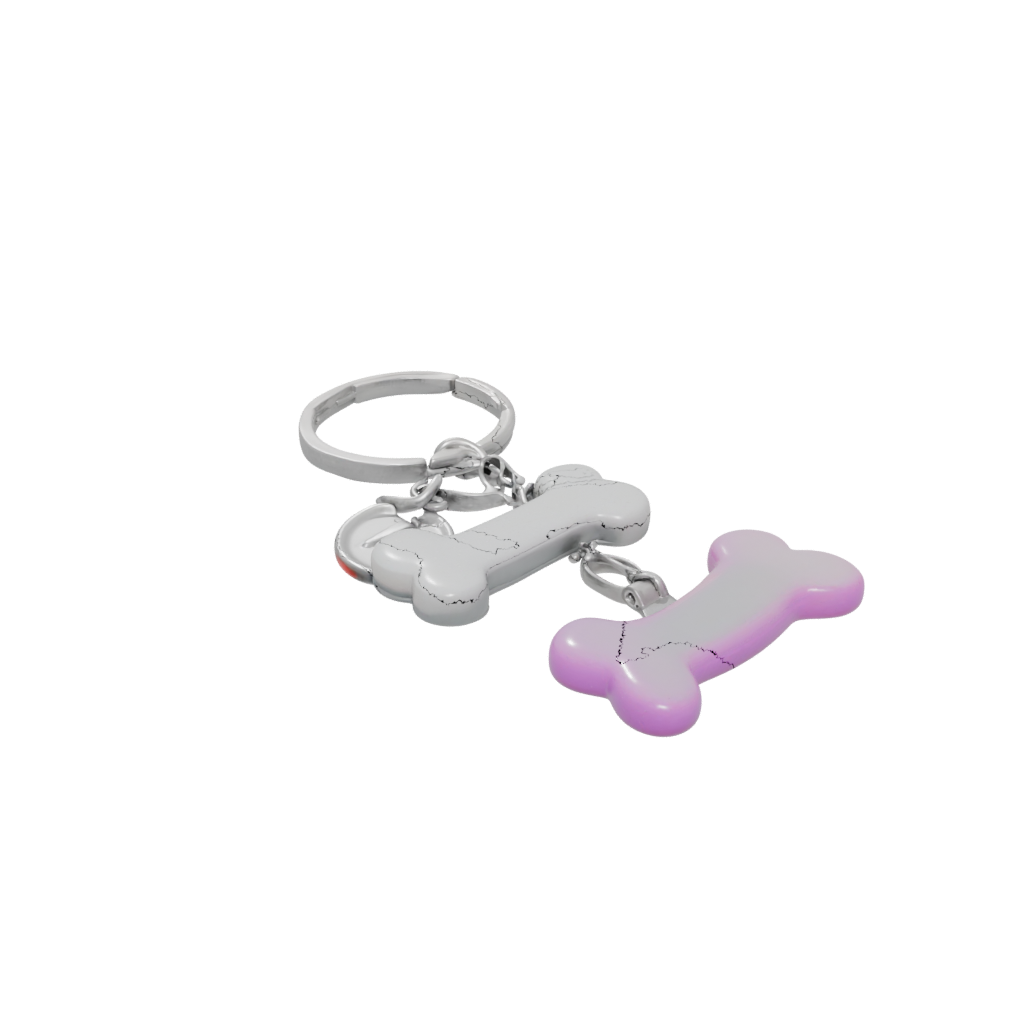Neon Dog Bone Charm