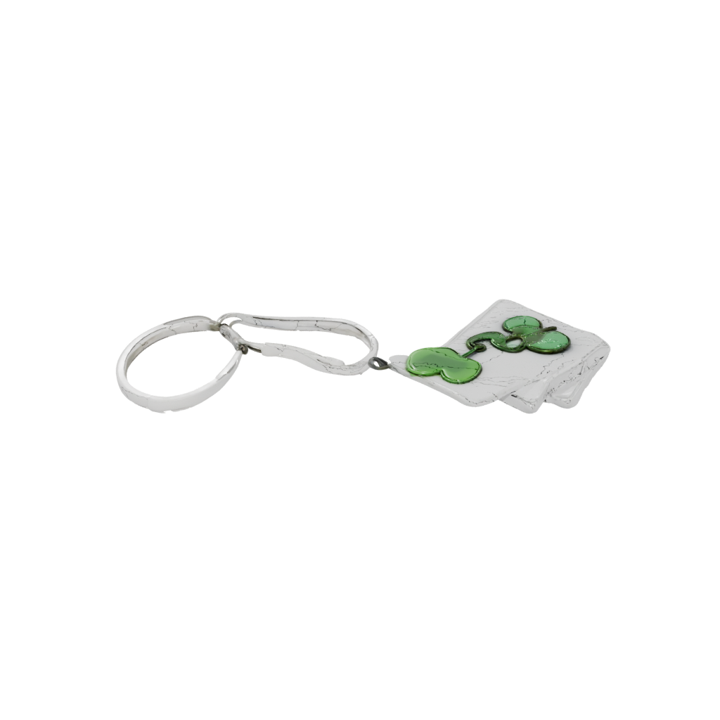 Neon Four-Leaf Clover Charm