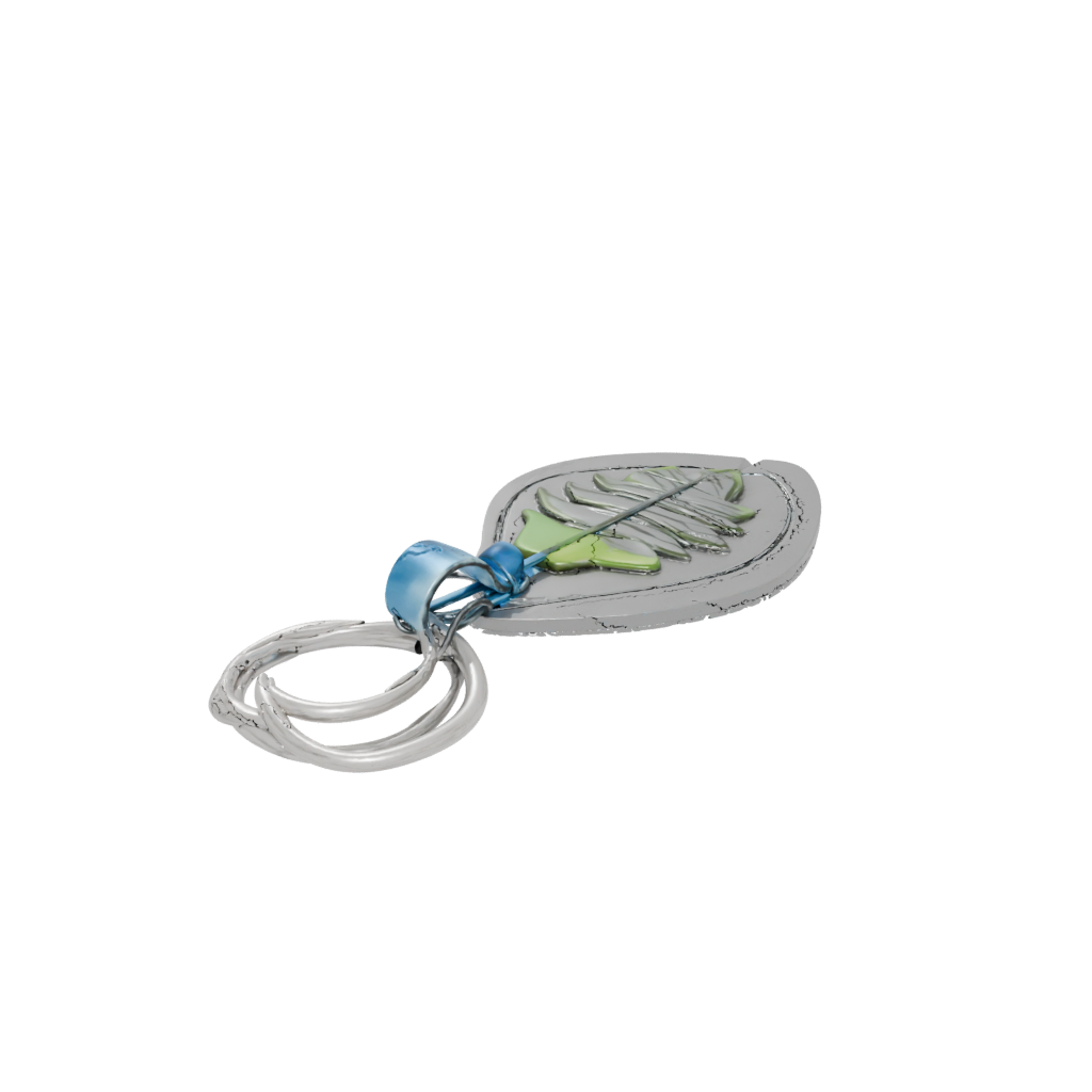 Neon Leaf Charm