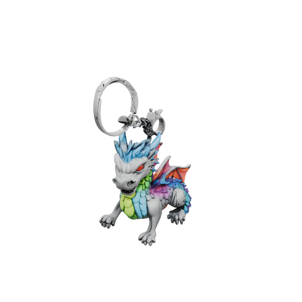 Neon Mini Dragon Charm