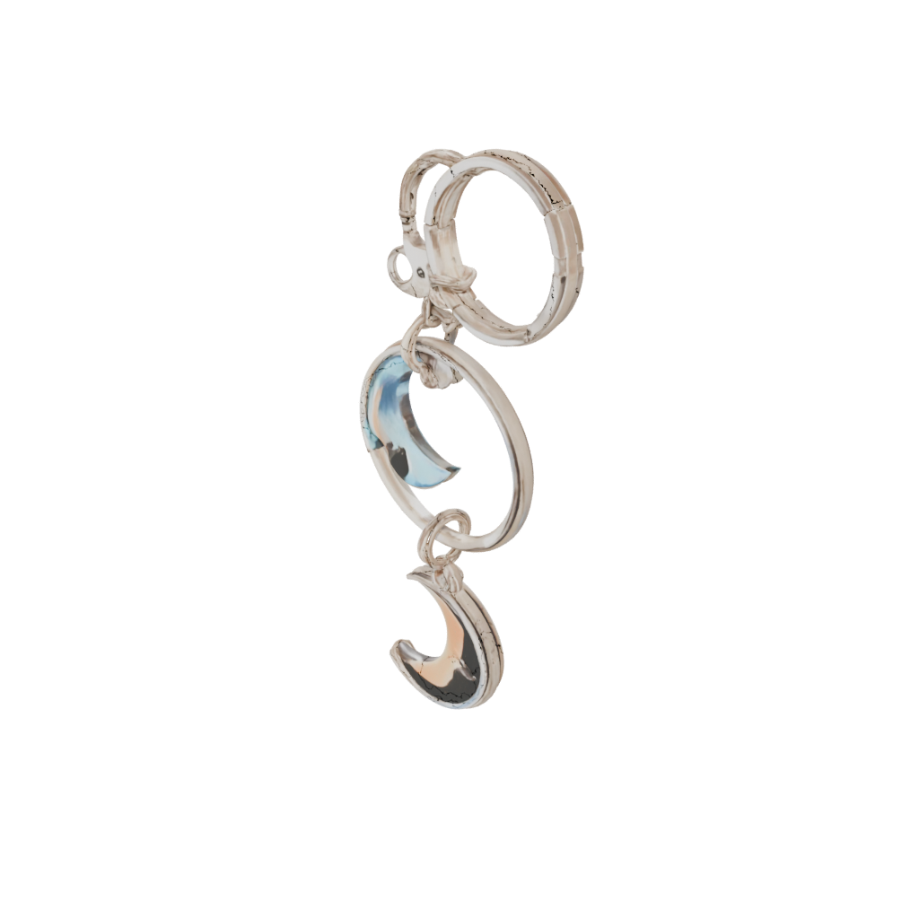 Neon Moon Crescent Charm