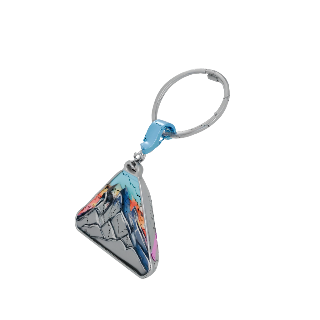 Neon Mountain Peak Charm