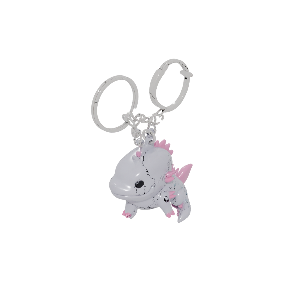 Neon Tiny Axolotl Charm