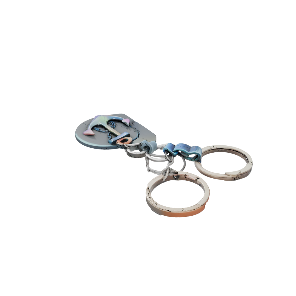 Neon Layered Anchor Charm
