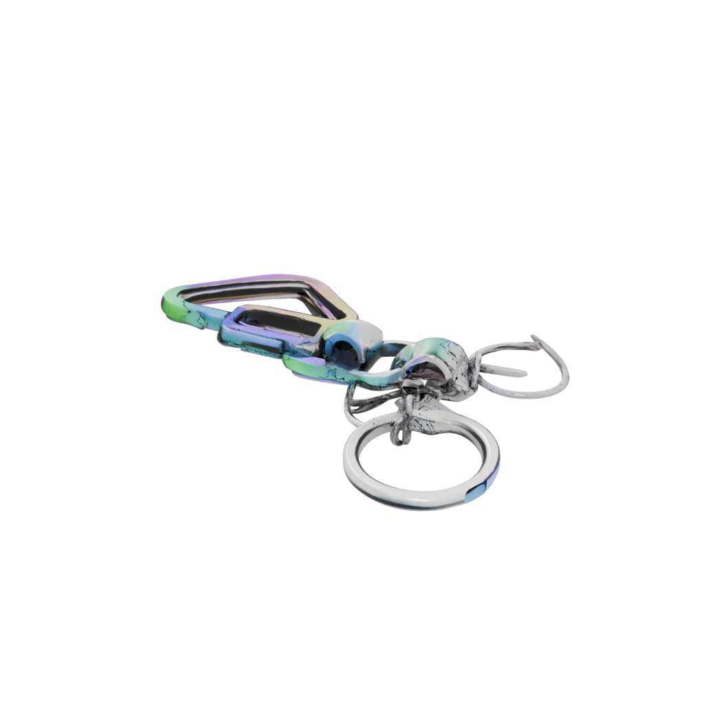 Neon Layered Carabiner Clip
