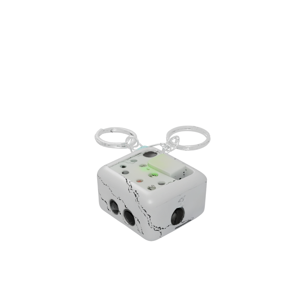Neon Layered Dice Holder Keychain