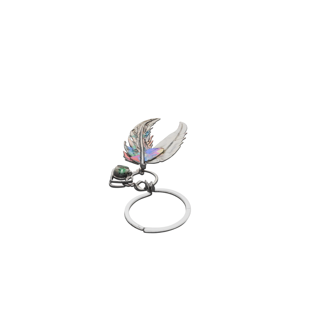 Neon Layered Feather Charm