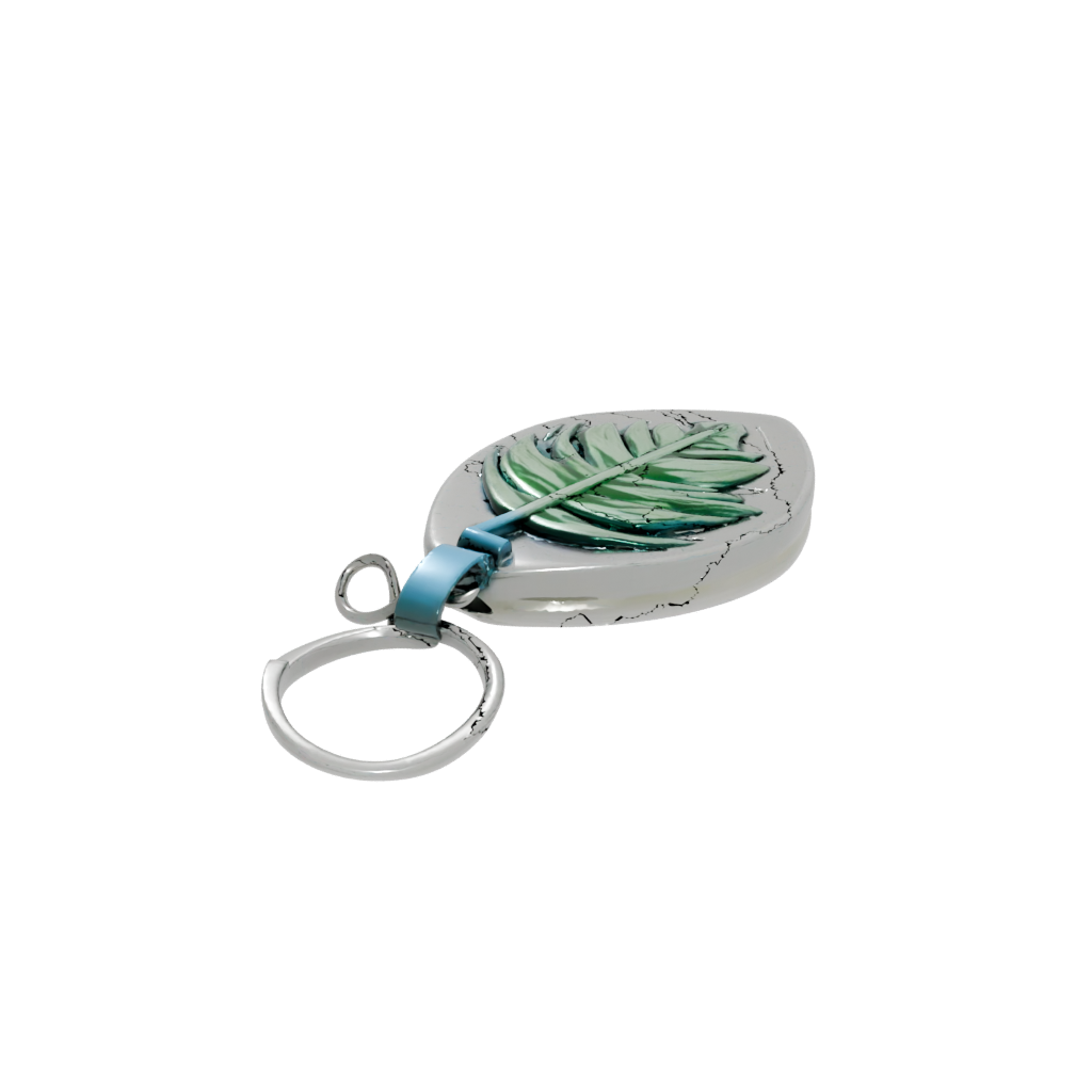 Neon Layered Leaf Charm