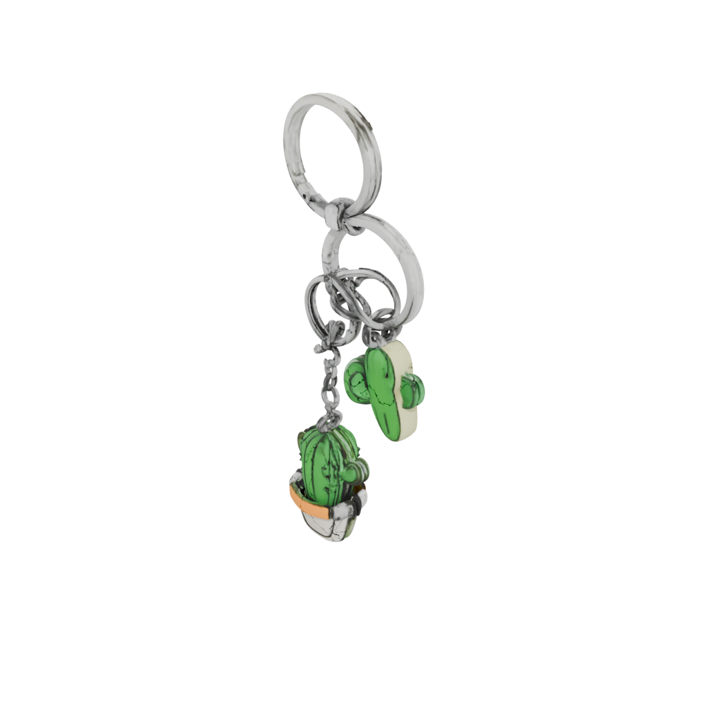 Neon Layered Mini Cactus Charm