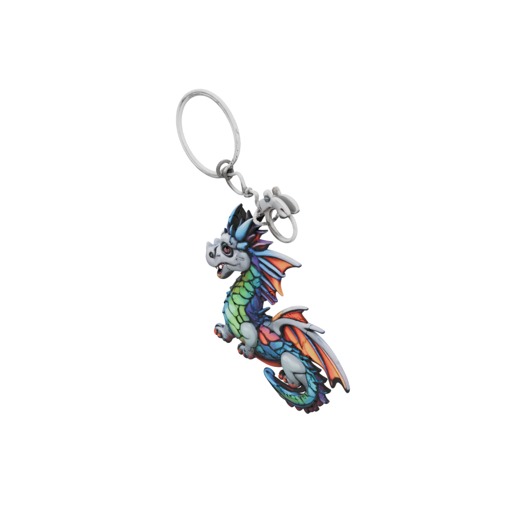 Neon Layered Mini Dragon Charm