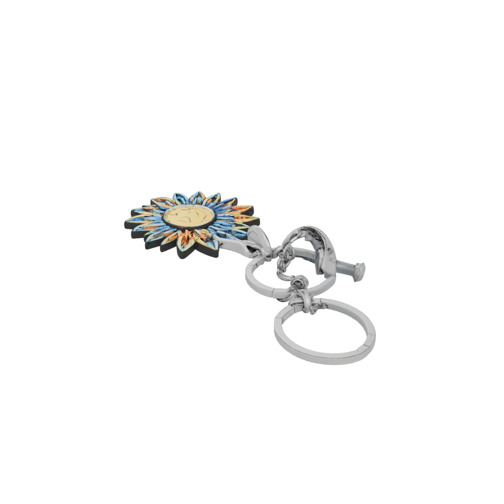 Neon Layered Sun Charm