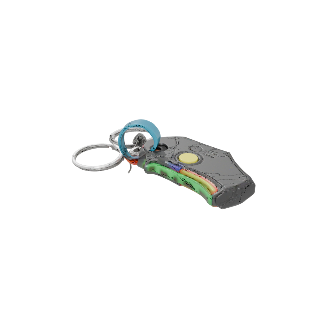 Neon Layered Whistle Keyfob