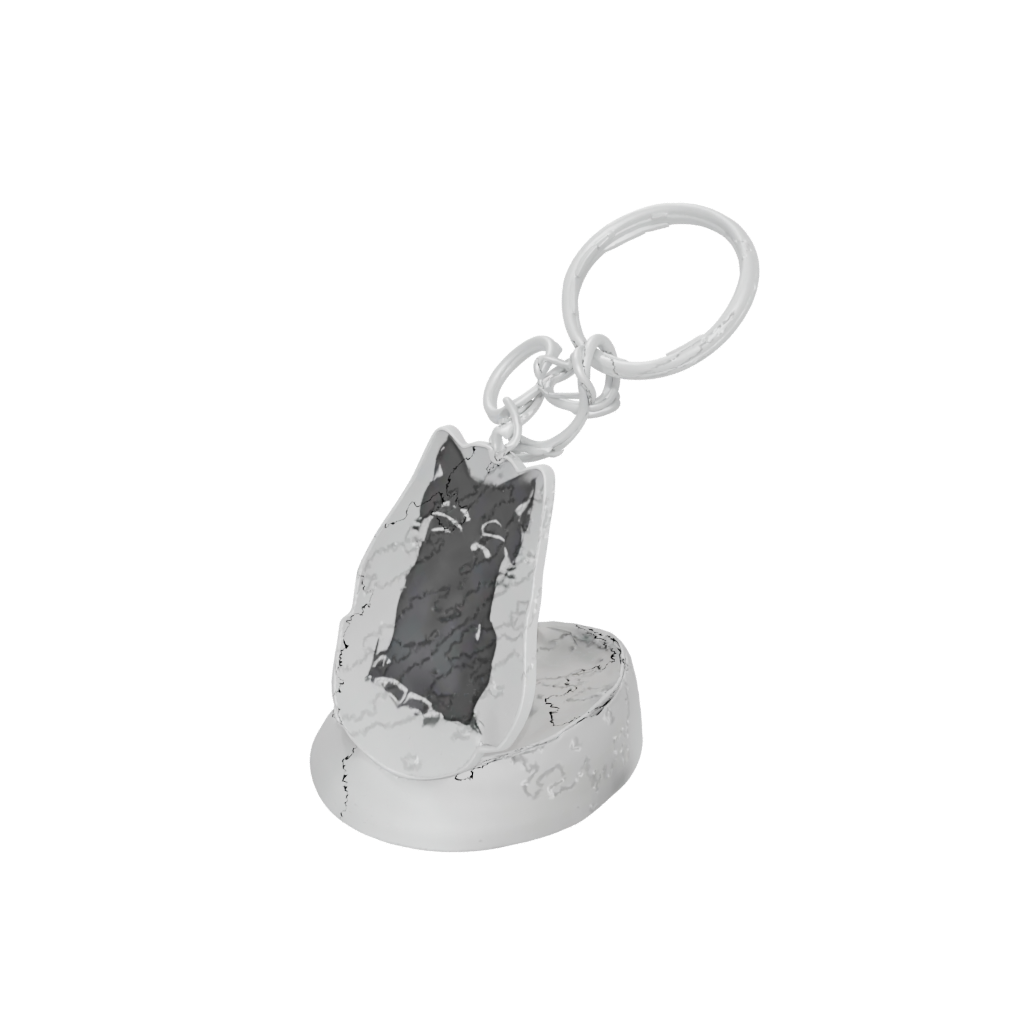 Neon Outline Cat Silhouette Charm