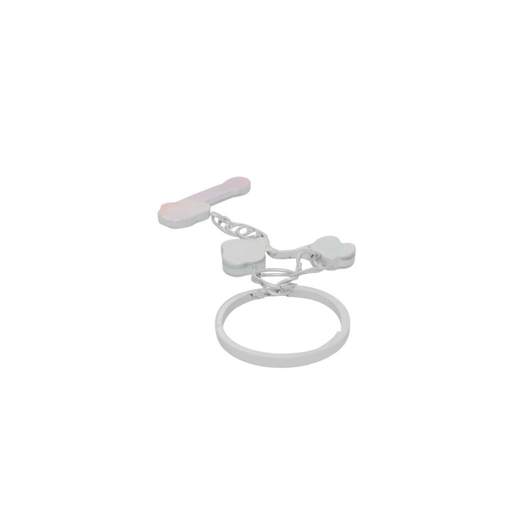Neon Outline Dog Bone Charm