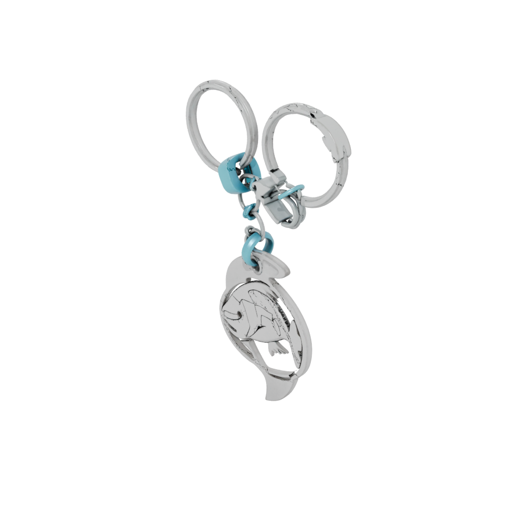 Neon Outline Fish Charm