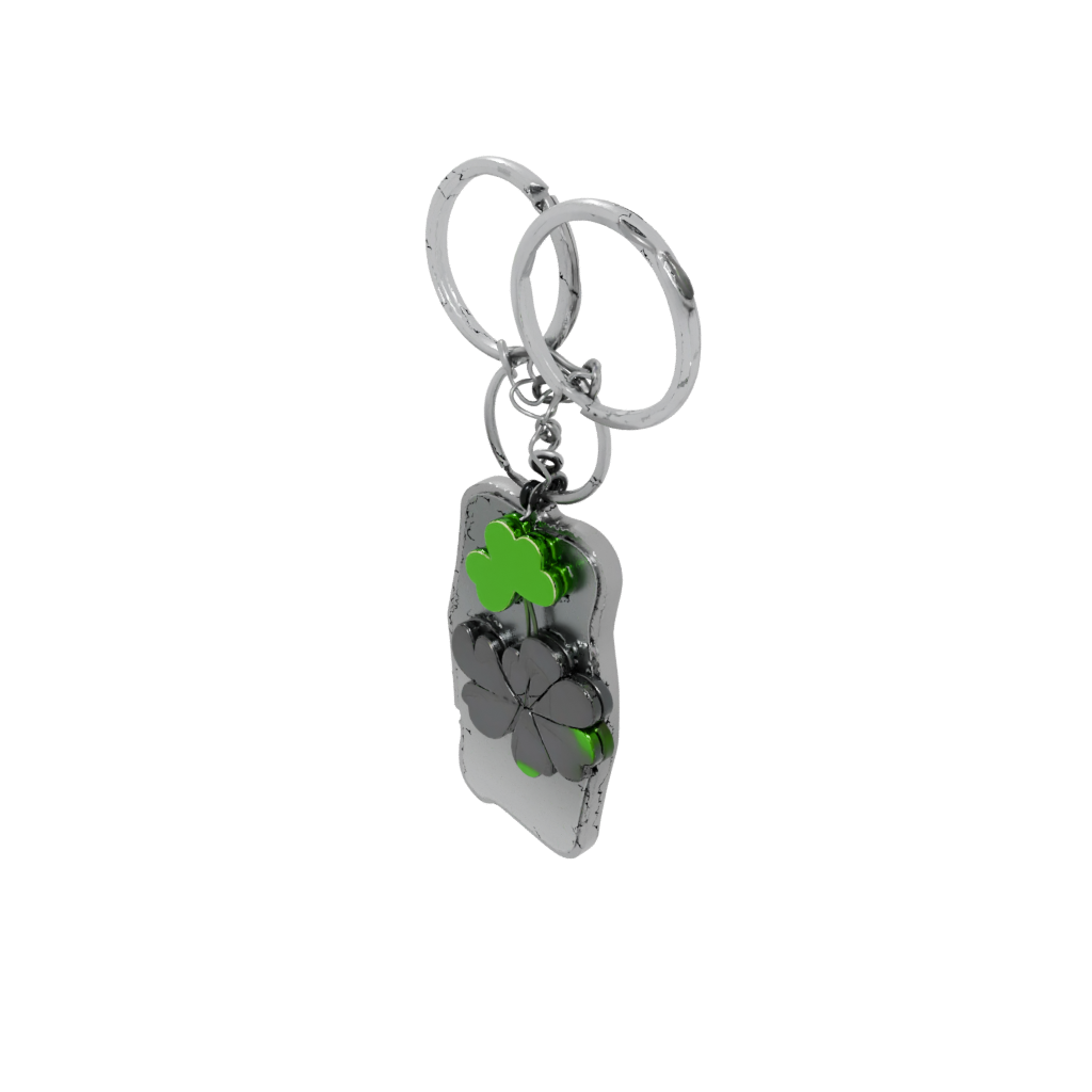 Neon Outline Four-Leaf Clover Charm