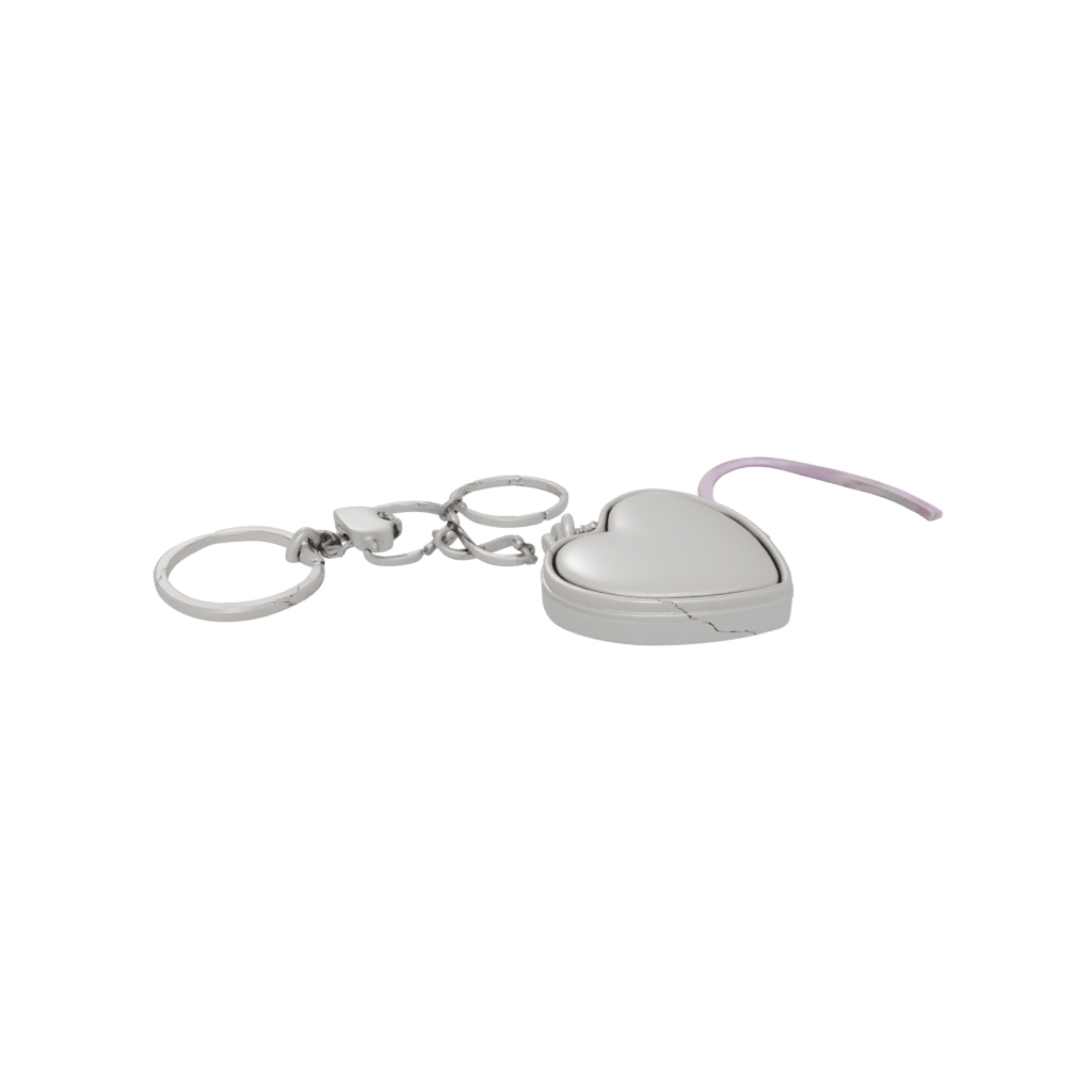Neon Outline Heart Locket Charm