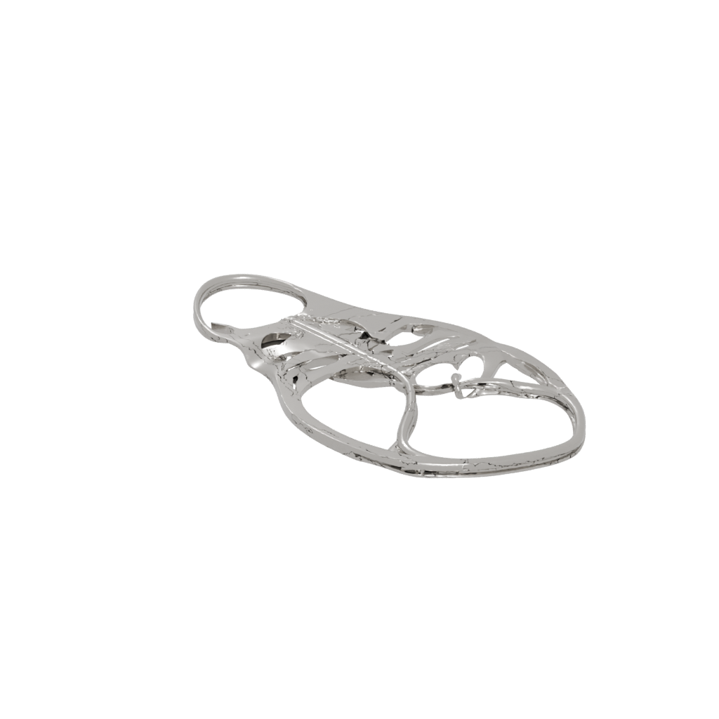 Neon Outline Leaf Charm