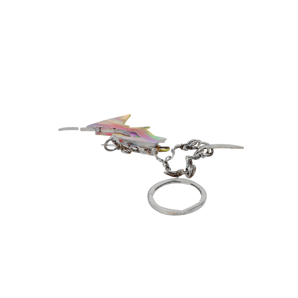Neon Outline Lightning Bolt Charm