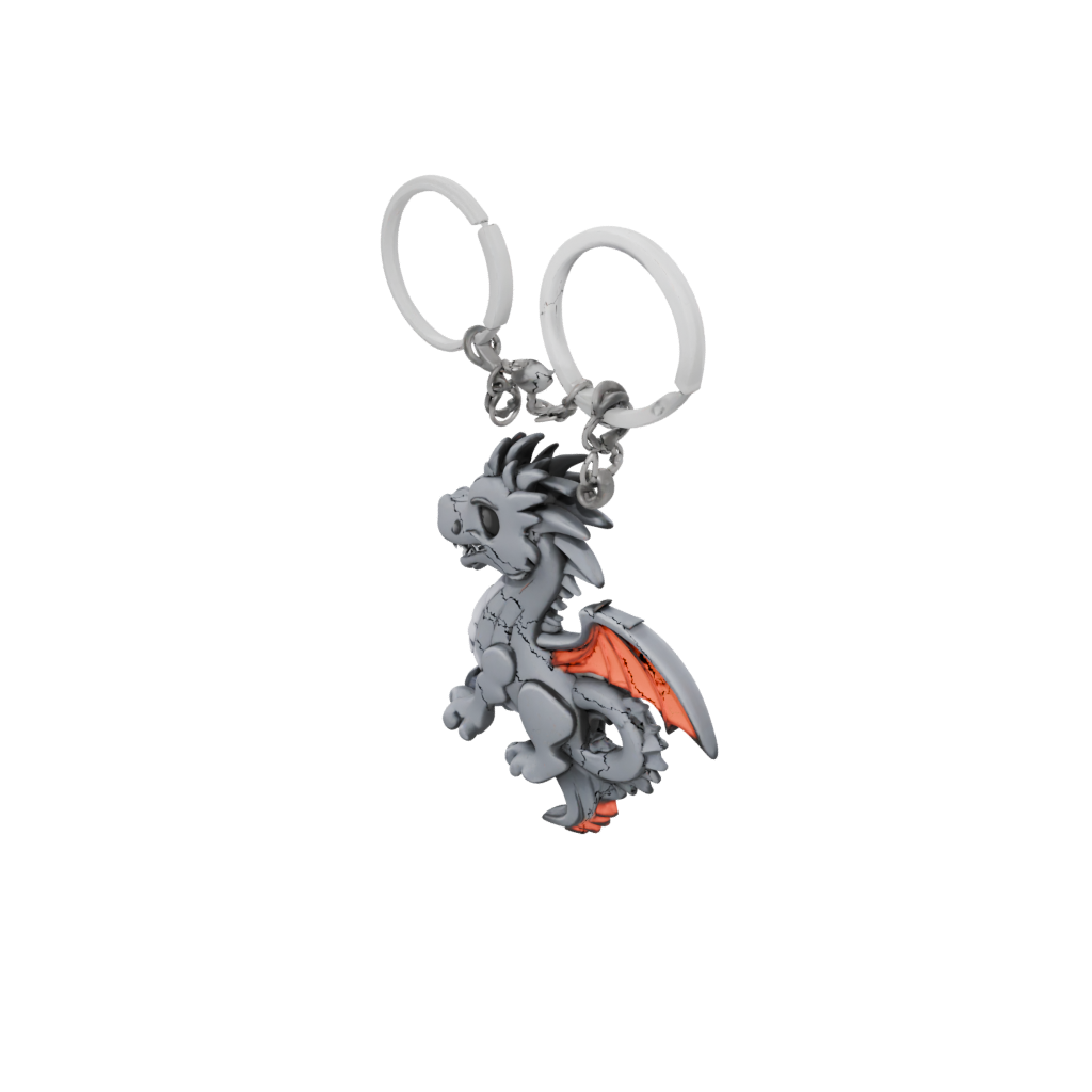 Neon Outline Mini Dragon Charm