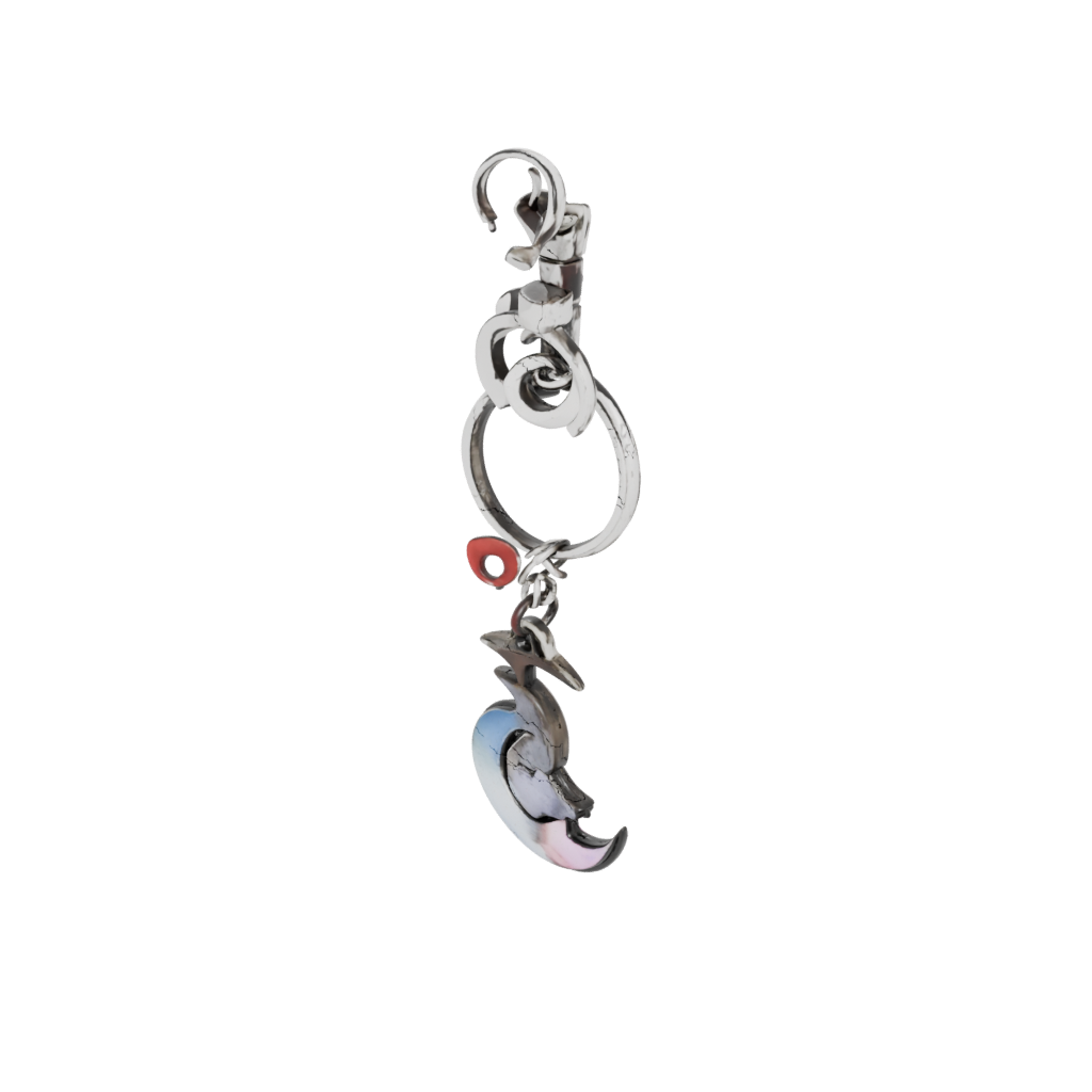 Neon Outline Moon Crescent Charm